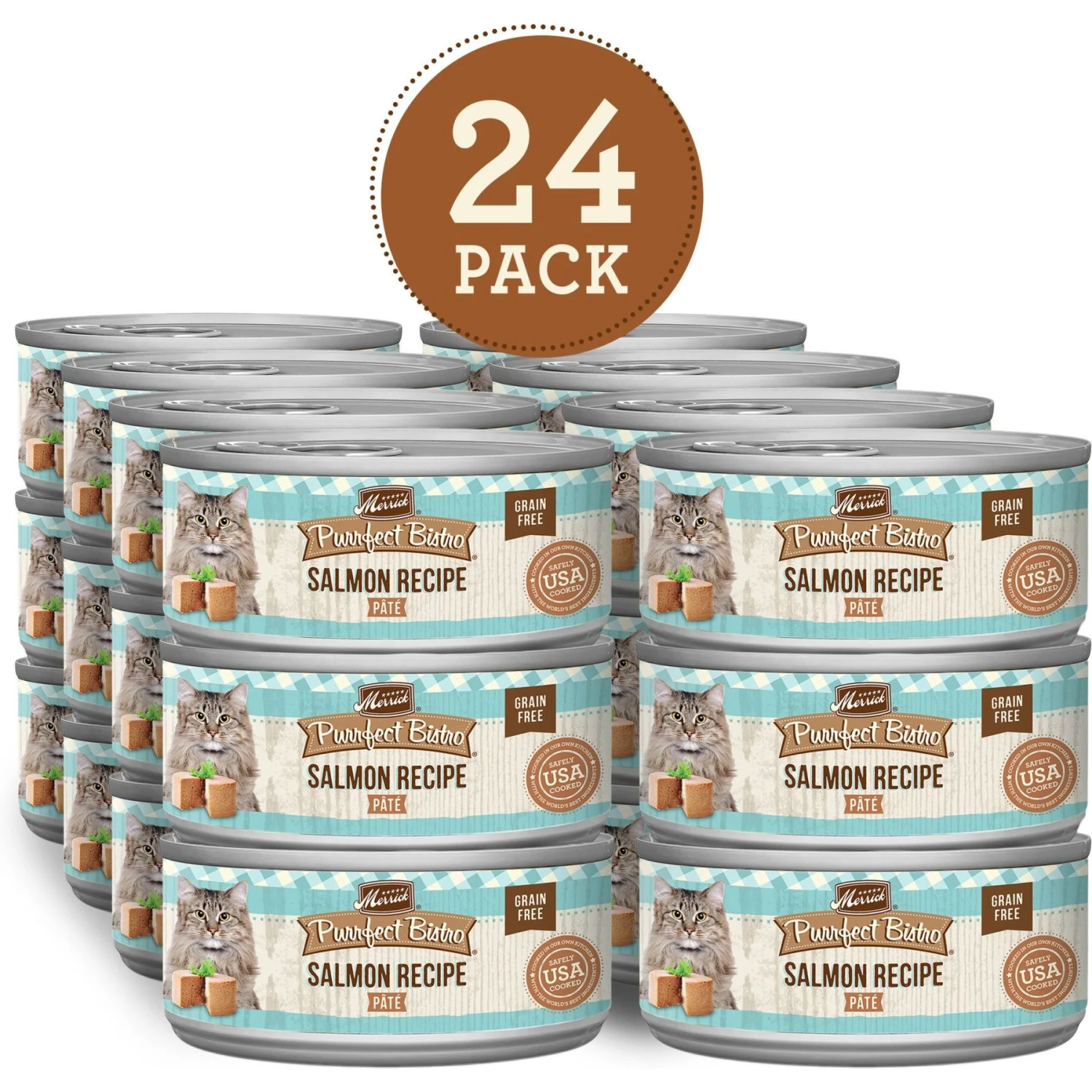 Merrick Purrfect Bistro Grain-Free Salmon Pate Canned Cat Food 4 Merrick Purrfect Bistro Grain-Free Salmon Pate Canned Cat Food - Image 2