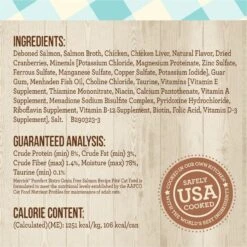 Merrick Purrfect Bistro Grain-Free Salmon Pate Canned Cat Food 16 Merrick Purrfect Bistro Grain-Free Salmon Pate Canned Cat Food -Furry Friends 64256 PT5. AC SS1800 V1696012013