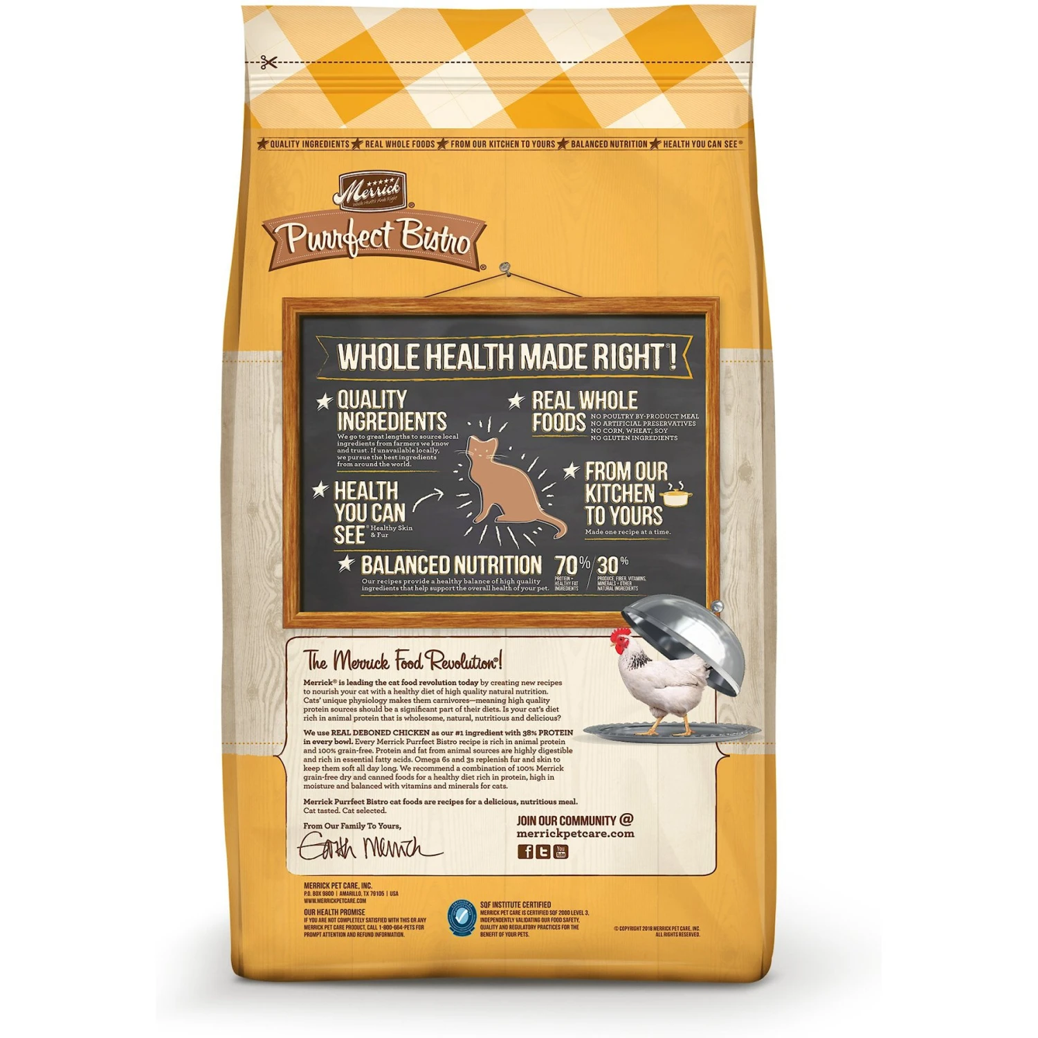 Merrick Purrfect Bistro Grain-Free Real Chicken + Sweet Potato Recipe Adult Dry Cat Food 4 Merrick Purrfect Bistro Grain-Free Real Chicken + Sweet Potato Recipe Adult Dry Cat Food - Image 2