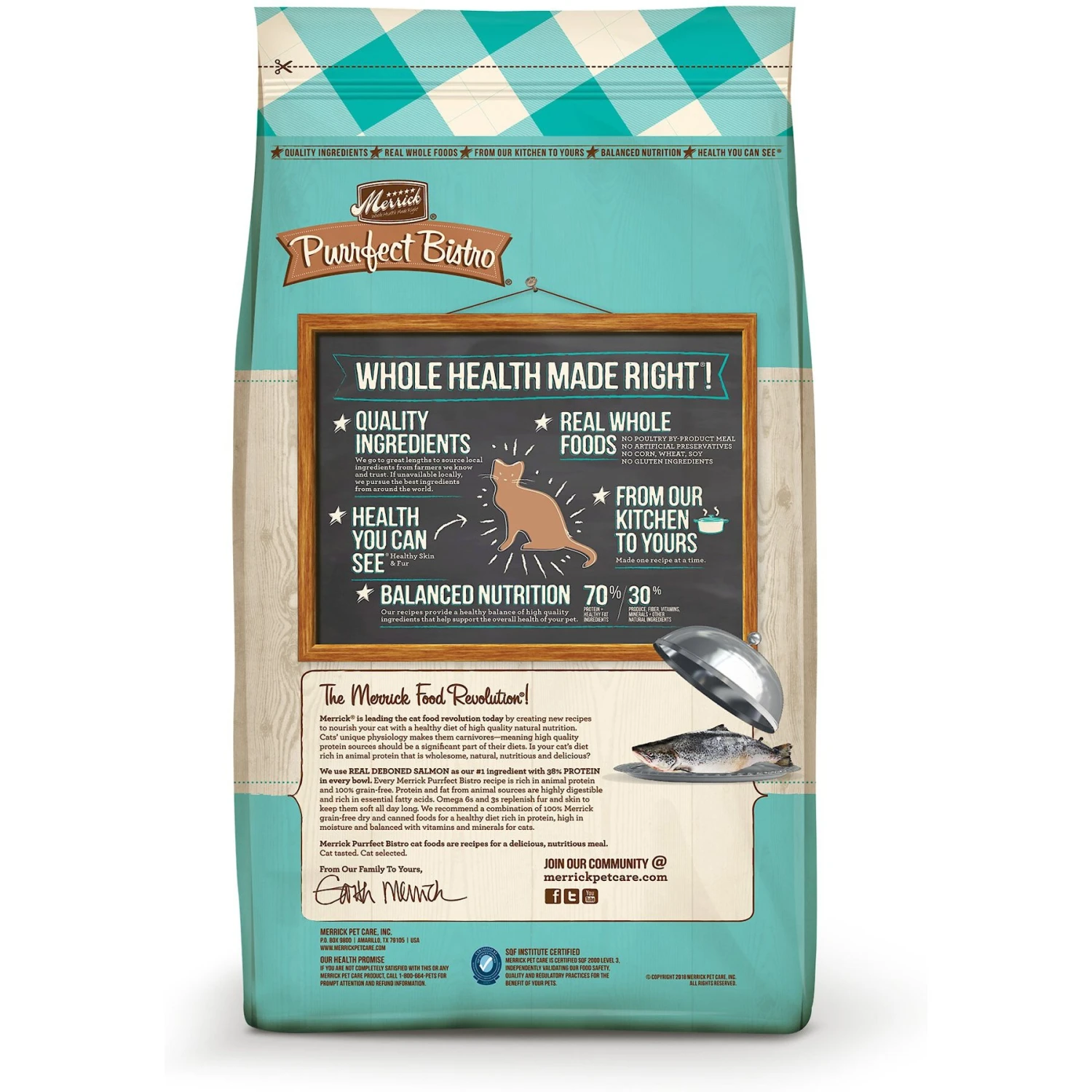 Merrick Purrfect Bistro Grain-Free Real Salmon + Sweet Potato Recipe Adult Dry Cat Food 4 Merrick Purrfect Bistro Grain-Free Real Salmon + Sweet Potato Recipe Adult Dry Cat Food - Image 2
