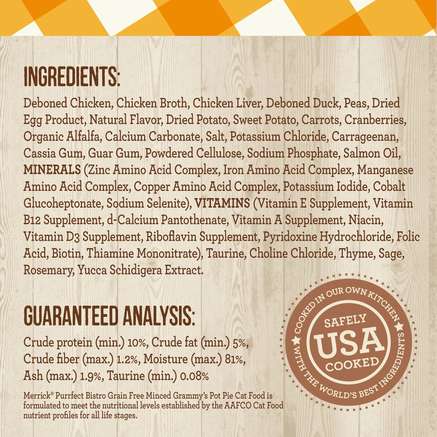 Merrick Purrfect Bistro Grain-Free Grammy's Pot Pie Minced In Gravy Canned Cat Food 6 Merrick Purrfect Bistro Grain-Free Grammy's Pot Pie Minced In Gravy Canned Cat Food - Image 4