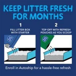 Fresh Step Outstretch Always Fresh Litter System, Starter Kit 16-lb Box & 7-lb Pouch -Furry Friends 645654 PT3. AC SS1800 V1694465156