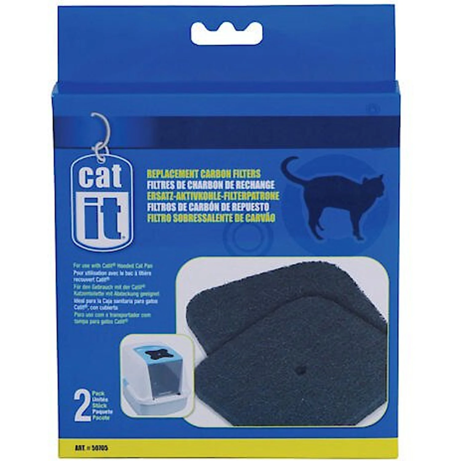 Catit Hooded Cat Pan Replacement Carbon Filters 3 Catit Hooded Cat Pan Replacement Carbon Filters