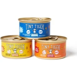 Tiny Tiger, Kitten Classic, Variety Pack, Whitefish & Poultry Pate Recipe, Canned Cat Food & Tiny Tiger, Lickables, Variety Pack, Bisque Cat Treat & Topper -Furry Friends 652782 PT2. AC SS1800 V1664898976
