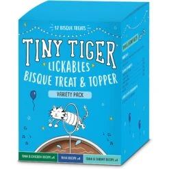 Tiny Tiger Chunks In EXTRA Gravy Turkey Recipe Grain-Free Canned Cat Food & Tiny Tiger, Lickables, Variety Pack, Bisque Cat Treat & Topper -Furry Friends 652814 PT5. AC SS1800 V1664900034