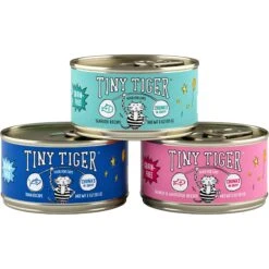 Tiny Tiger Chunks In Gravy Seafood Recipes Variety Pack Grain-Free Canned Cat Food & Tiny Tiger Lickables, Senior Formula, Tuna & Chicken Recipe, Bisque Cat Treat & Topper -Furry Friends 652934 PT2. AC SS1800 V1664899040