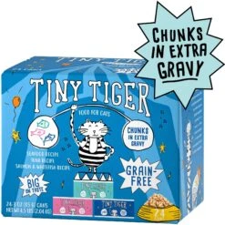 Tiny Tiger Chunks In EXTRA Gravy Seafood Recipes Variety Pack Grain-Free Canned Cat Food & Tiny Tiger Lickables, Senior Formula, Tuna & Chicken Recipe, Bisque Cat Treat & Topper -Furry Friends 653022 PT1. AC SS1800 V1664899441