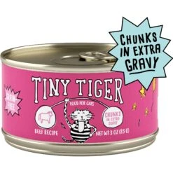 Tiny Tiger Chunks In EXTRA Gravy Beef Recipe Grain-Free Canned Cat Food & Tiny Tiger Lickables, Senior Formula, Tuna & Chicken Recipe, Bisque Cat Treat & Topper 11 Tiny Tiger Chunks In EXTRA Gravy Beef Recipe Grain-Free Canned Cat Food & Tiny Tiger Lickables, Senior Formula, Tuna & Chicken Recipe, Bisque Cat Treat & Topper -Furry Friends 653030 PT1. AC SS1800 V1664899732