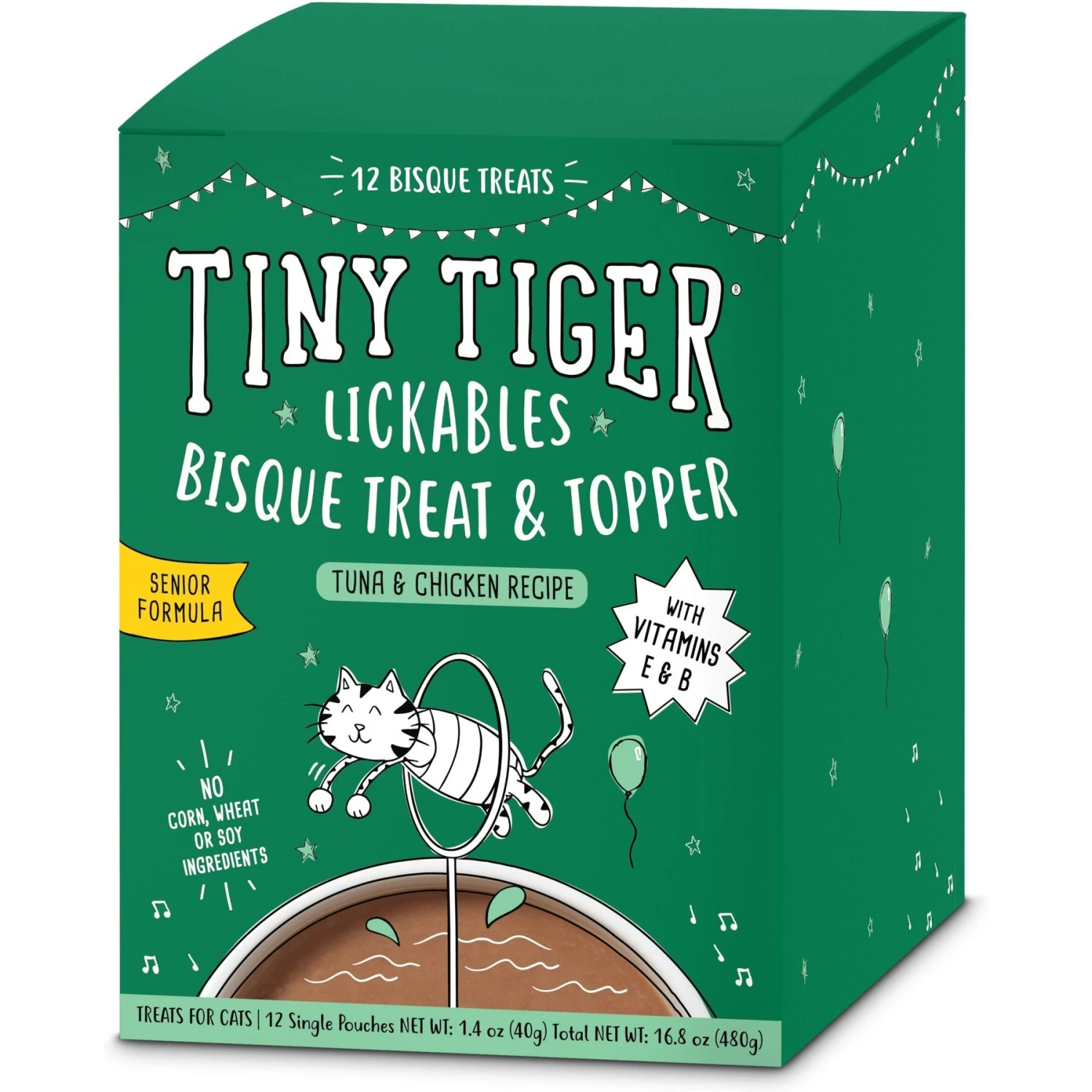 Tiny Tiger Chunks In EXTRA Gravy Beef Recipe Grain-Free Canned Cat Food & Tiny Tiger Lickables, Senior Formula, Tuna & Chicken Recipe, Bisque Cat Treat & Topper 7 Tiny Tiger Chunks In EXTRA Gravy Beef Recipe Grain-Free Canned Cat Food & Tiny Tiger Lickables, Senior Formula, Tuna & Chicken Recipe, Bisque Cat Treat & Topper - Image 5
