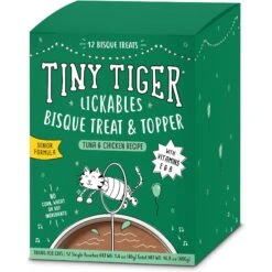 Tiny Tiger Pate Salmon Recipe Grain-Free Canned Cat Food & Tiny Tiger Lickables, Senior Formula, Tuna & Chicken Recipe, Bisque Cat Treat & Topper -Furry Friends 653126 PT5. AC SS1800 V1664898392