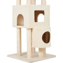 Frisco 71-in Faux Fur Cat Tree & Condo & Frisco Deshedding Dog & Cat Brush -Furry Friends 660294 PT4. AC SS1800 V1666838662
