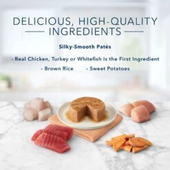 Blue Buffalo Tastefuls Chicken, Turkey & Chicken & Ocean Fish & Tuna Entrées Variety Pack Pate Wet Cat Food, 5.5-oz Can, Case Of 12 & Blue Buffalo Tastefuls Tuna, Chicken, Fish & Shrimp Entrées Variety Pack Flaked Wet Cat Food -Furry Friends 662598 PT4. AC SS1800 V1667326451