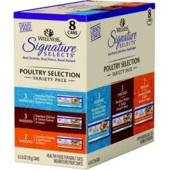 Wellness CORE Signature Selects Seafood Selection Variety Pack Canned Cat Food, 2.8-oz, Case Of 8 & Wellness CORE Signature Selects Poultry Selection Variety Pack Canned Cat Food 16 Wellness CORE Signature Selects Seafood Selection Variety Pack Canned Cat Food, 2.8-oz, Case Of 8 & Wellness CORE Signature Selects Poultry Selection Variety Pack Canned Cat Food -Furry Friends 662686 PT5. AC SS1800 V1667324764
