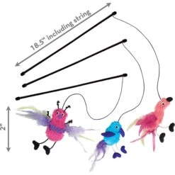 KONG Active Feather Teaser Cat Toy, Color Varies 13 KONG Active Feather Teaser Cat Toy, Color Varies -Furry Friends 66578 PT2. AC SS1800 V1603135292