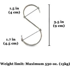 SunGrow Metal S Hooks For Hanging Small Animal & Bird Cage Toys, Plants & Kitchen Utensils -Furry Friends 666534 PT7. AC SS1800 V1666839398