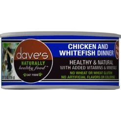 Dave's Pet Food Naturally Healthy Grain-Free Chicken & Whitefish Dinner Canned Cat Food