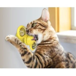 Pet Life 'Windmill' Rotating Suction Cup Spinning Cat Toy -Furry Friends 667670 PT4. AC SS1800 V1665605721