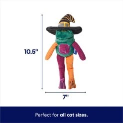 Frisco Halloween Frog In Witch Hat Plush Kicker Cat Toy With Catnip -Furry Friends 667942 PT1. AC SS1800 V1689277472