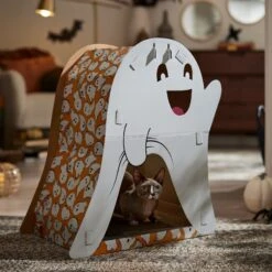 Frisco Halloween Cutie Ghost Cardboard Cat House With Catnip -Furry Friends 668358 PT4. AC SS1800 V1689283702