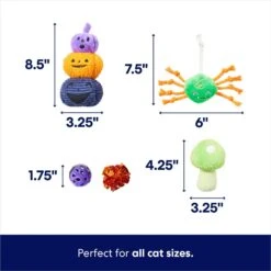 Frisco Halloween Mystical Variety Pack Plush & Balls Cat Toy With Catnip -Furry Friends 668374 PT1. AC SS1800 V1689340914