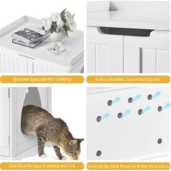 Yaheetech Litter Box Furniture Cat House -Furry Friends 677238 PT6. AC SS1800 V1687373959