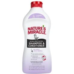 Nature's Miracle Skunk Odor Control Lavender Scent Dog Shampoo & Conditioner, 32-oz Bottle
