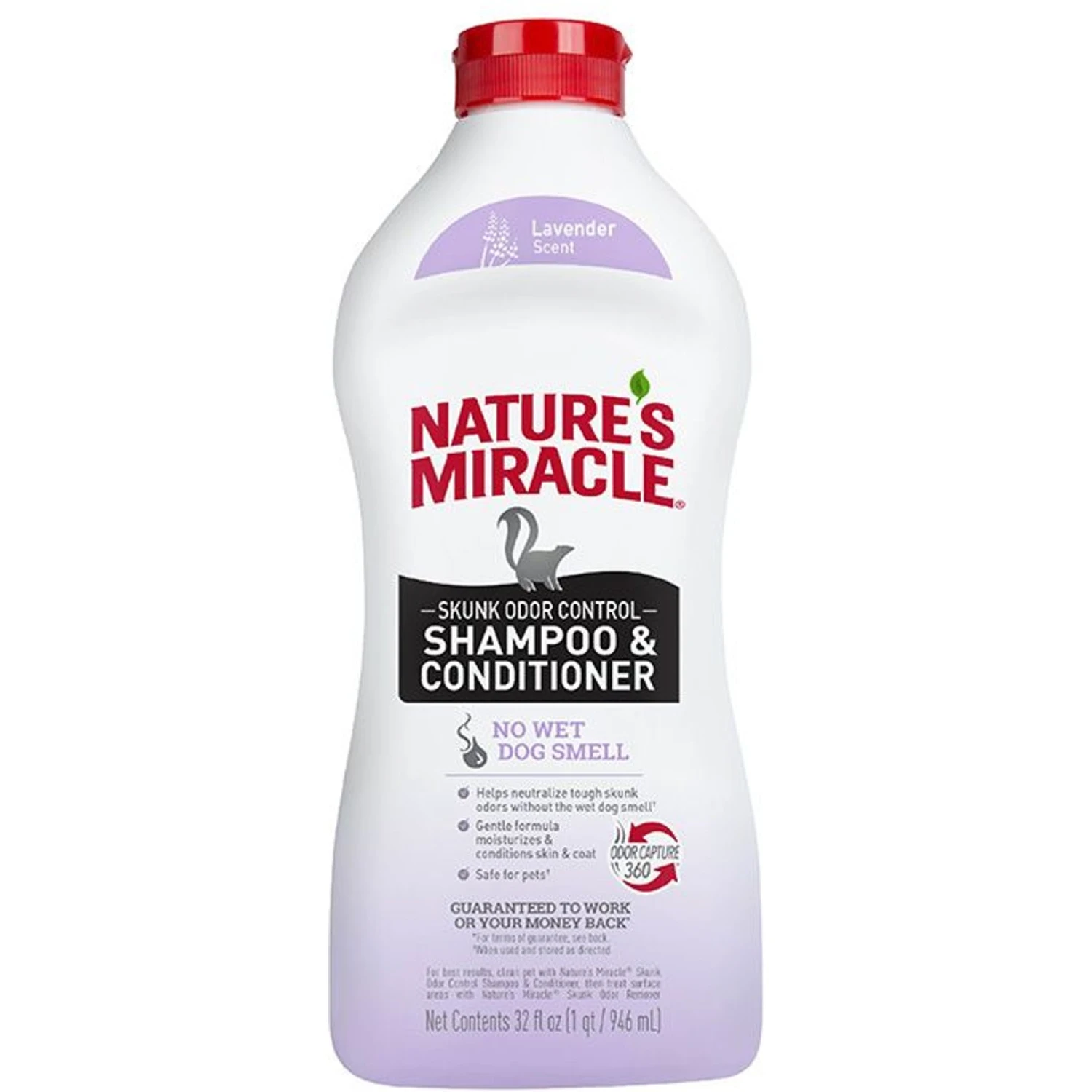 Nature's Miracle Skunk Odor Control Lavender Scent Dog Shampoo & Conditioner, 32-oz Bottle 3 Nature's Miracle Skunk Odor Control Lavender Scent Dog Shampoo & Conditioner, 32-oz Bottle