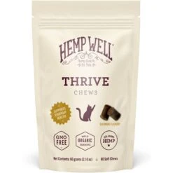 Hemp Well Thrive Skin & Coat Soft Chew Supplement For Cats, 60 Count