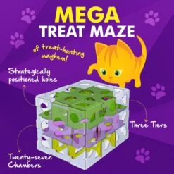 Cat Amazing Mega-Interactive Treat Maze & Puzzle Cat Toy, White -Furry Friends 685438 PT3. AC SS1800 V1669738438