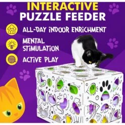 Cat Amazing Mega-Interactive Treat Maze & Puzzle Cat Toy, White -Furry Friends 685438 PT4. AC SS1800 V1669738440
