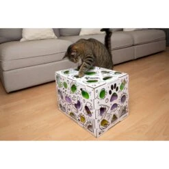 Cat Amazing Mega-Interactive Treat Maze & Puzzle Cat Toy, White -Furry Friends 685438 PT8. AC SS1800 V1669738438