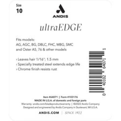 Andis UltraEdge Detachable Blade 12 Andis UltraEdge Detachable Blade -Furry Friends 69157 PT2. AC SS1800 V1674660263