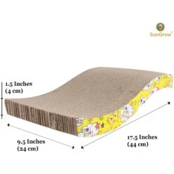 SunGrow Cardboard Cat & Rabbit Scratcher Bed, Scratch Pad For Indoor Pets 9 SunGrow Cardboard Cat & Rabbit Scratcher Bed, Scratch Pad For Indoor Pets -Furry Friends 693142 PT3. AC SS1800 V1694706208