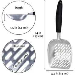 SunGrow Wide & Deep Metal Cat Litter Scooper 10 SunGrow Wide & Deep Metal Cat Litter Scooper -Furry Friends 693254 PT2. AC SS1800 V1687197203