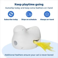 PetSafe Peek-A-Bird Replacement Feather Cat Toy, Yellow, 2 Count -Furry Friends 696502 PT4. AC SS1800 V1667356700
