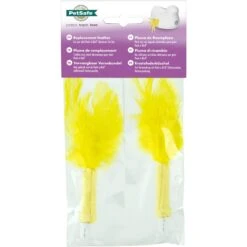 PetSafe Peek-A-Bird Replacement Feather Cat Toy, Yellow, 2 Count -Furry Friends 696502 PT6. AC SS1800 V1667353480
