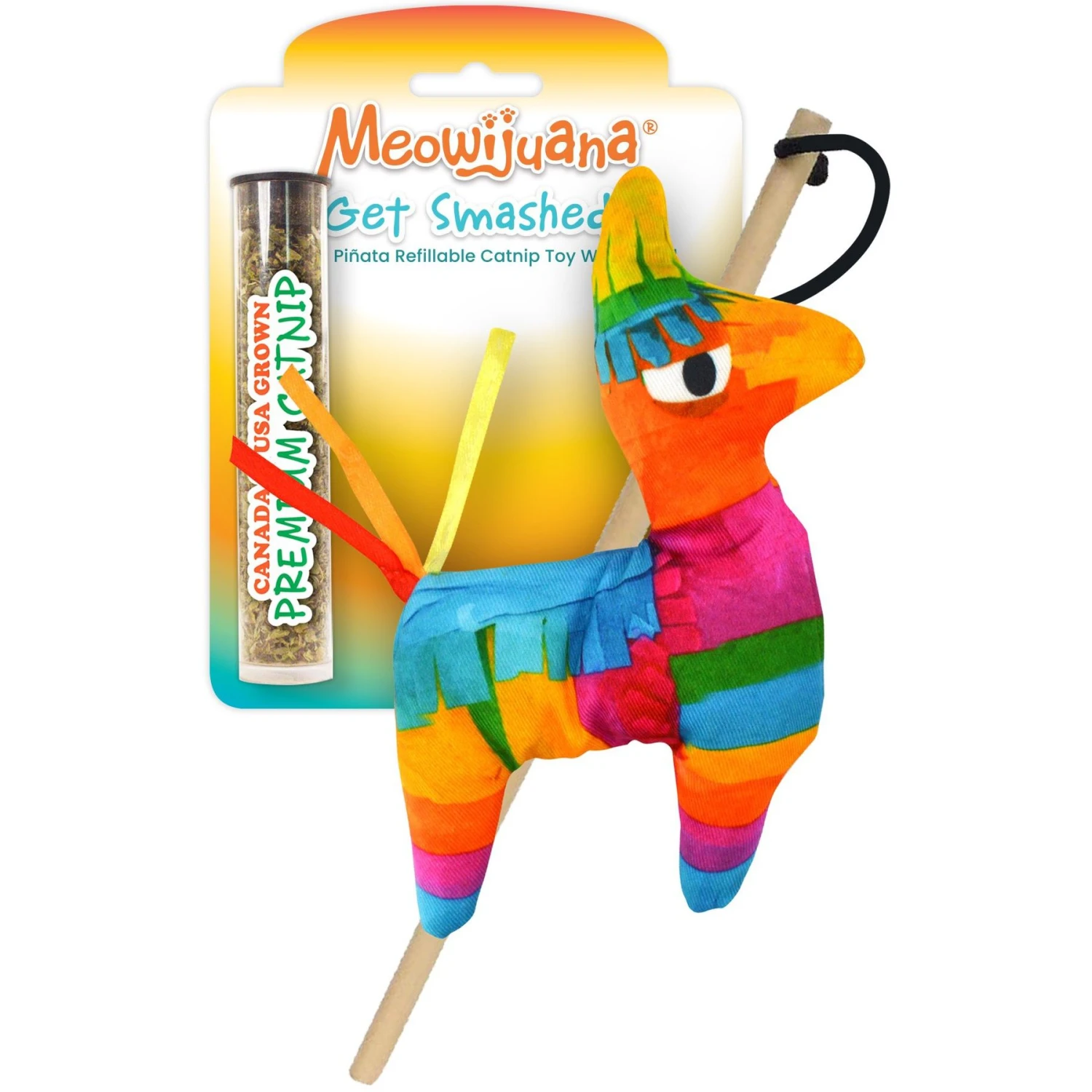 Meowijuana Refillable Get Smashed Llama Pinata Wand Cat Toy 3 Meowijuana Refillable Get Smashed Llama Pinata Wand Cat Toy