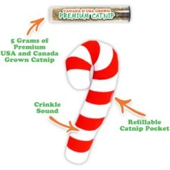 Meowijuana Refillable Get Twisted Candy Cane Cat Toy -Furry Friends 696694 PT2. AC SS1800 V1669386936