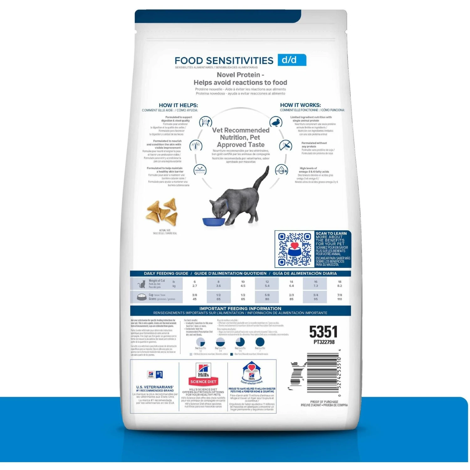 Hill's Prescription Diet D/d Skin/Food Sensitivities Duck & Green Pea Dry Cat Food 4 Hill's Prescription Diet D/d Skin/Food Sensitivities Duck & Green Pea Dry Cat Food - Image 2