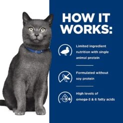 Hill's Prescription Diet D/d Skin/Food Sensitivities Duck & Green Pea Dry Cat Food 16 Hill's Prescription Diet D/d Skin/Food Sensitivities Duck & Green Pea Dry Cat Food -Furry Friends 69854 PT5. AC SS1800 V1650512784