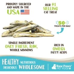 Raw Paws Freeze-Dried Smelt Minnows Dog & Cat Treats -Furry Friends 703910 PT2. AC SS1800 V1667928301