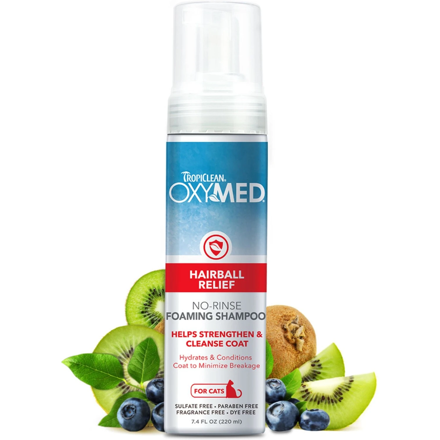 TropiClean OxyMed Waterless Hairball Relief Cat Dry Shampoo & Conditioner, 7.4-oz Bottle 3 TropiClean OxyMed Waterless Hairball Relief Cat Dry Shampoo & Conditioner, 7.4-oz Bottle