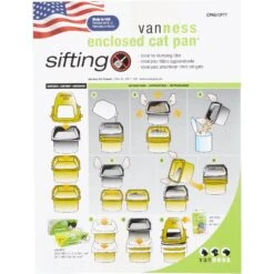 Van Ness Enclosed Sifting Cat Litter Pan -Furry Friends 70453 PT7. AC SS1800 V1536764997