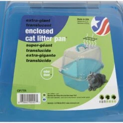 Van Ness Translucent Enclosed Cat Litter Pan 15 Van Ness Translucent Enclosed Cat Litter Pan -Furry Friends 70455 PT8. AC SS1800 V1536765019