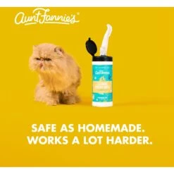 Aunt Fannie's Cleaning Vinegar Bright Lemon Scented Cat Wipes, 35 Count -Furry Friends 705326 PT2. AC SS1800 V1668201826