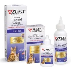 Zymox Enzymatic Kitten & Cat Ear Solution With 0.5% Hydrocortisone, 1.25-oz Bottle -Furry Friends 705430 PT5. AC SS1800 V1671723447