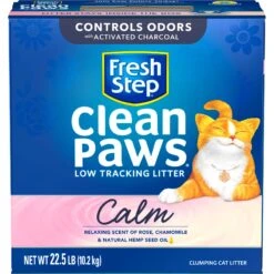 Fresh Step Clean Paws Calm Low Tracking Rose & Chamomile Scented Clumping Cat Litter -Furry Friends 712422 PT6. AC SS1800 V1694464215