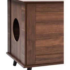 Sam's Pets Becky Box Enclosure End Table Cat Litter, Brown, Medium -Furry Friends 713035 PT2. AC SS1800 V1669239519
