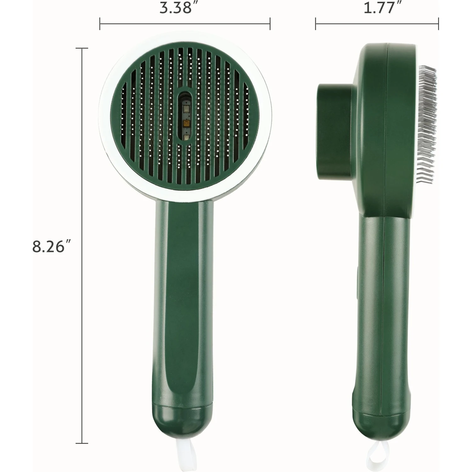 Fido Fave Self-Cleaning UV Sterilization Cat Slicker Brush, Green, Medium 7 Fido Fave Self-Cleaning UV Sterilization Cat Slicker Brush, Green, Medium - Image 5