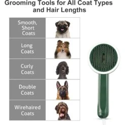 Fido Fave Self-Cleaning UV Sterilization Cat Slicker Brush, Green, Medium 19 Fido Fave Self-Cleaning UV Sterilization Cat Slicker Brush, Green, Medium -Furry Friends 715022 PT8. AC SS1800 V1669397222